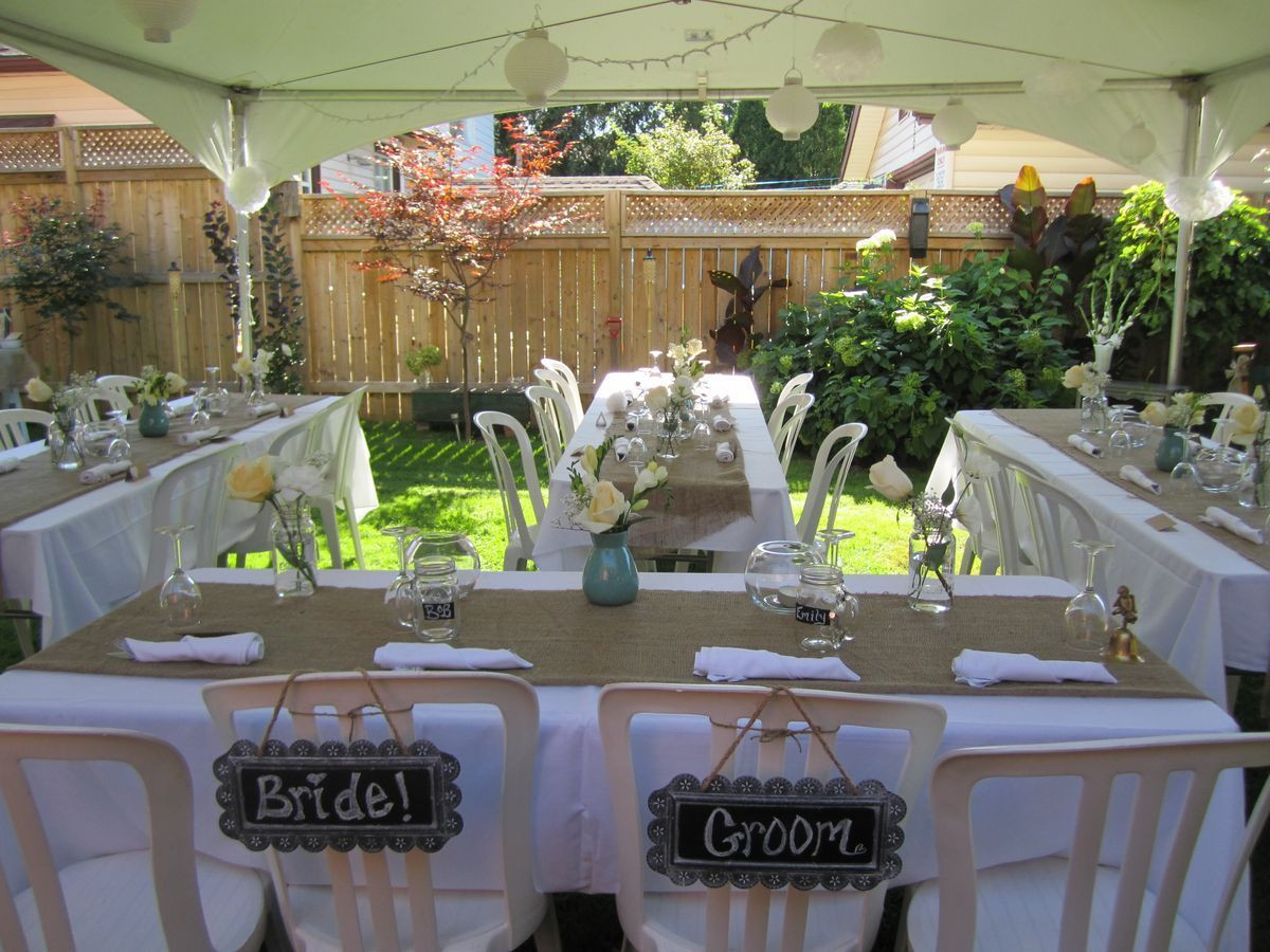 Small Engagement Party Ideas Home
 Backyard Wedding Reception Ideas