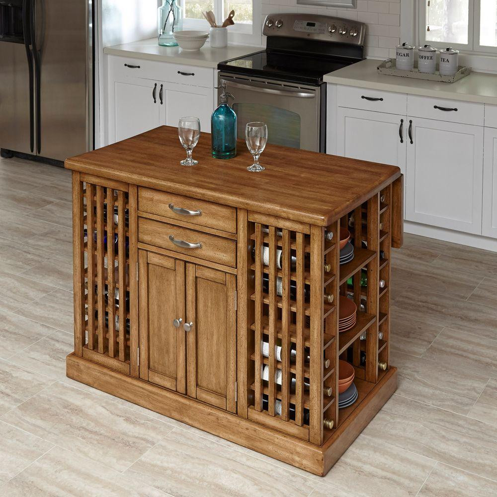 Small Kitchen Island With Storage
 Home Styles Vintner Warm Oak Kitchen Island With Storage