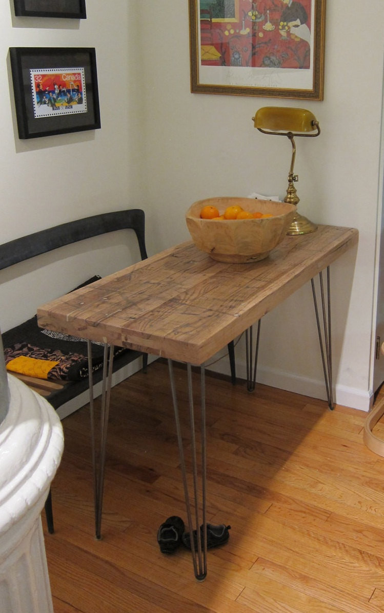 Small Table For Kitchen
 Small Kitchen Table Reclaimed Oak Hairpin Legs