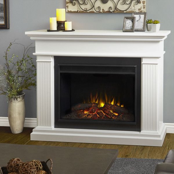 Small White Electric Fireplace
 Real Flame Kennedy Grand Electric White 55 5 inch