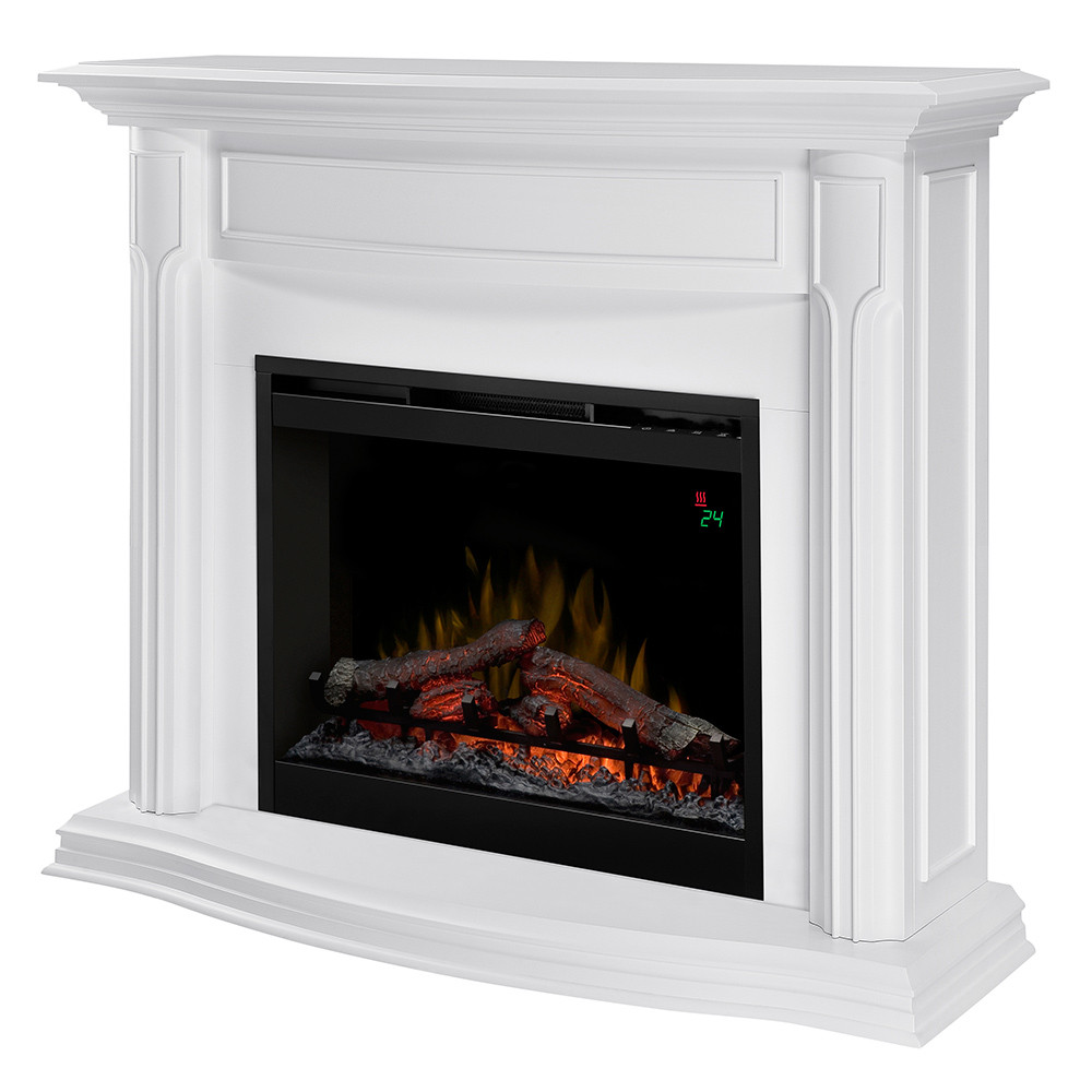 Small White Electric Fireplace
 Gwendolyn White Electric Fireplace Mantel Package DFP26L