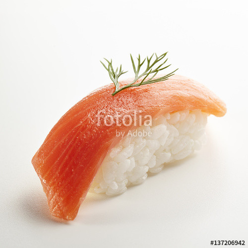 Smoked Salmon Nigiri
 "Smoked Salmon Nigiri Sushi" Stock photo and royalty free