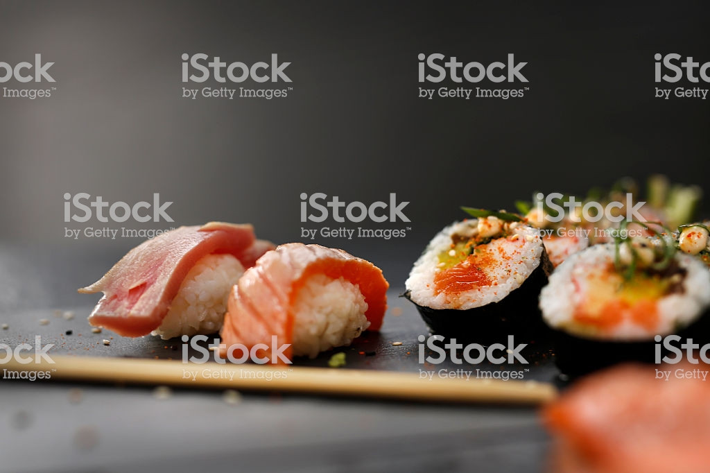 Smoked Salmon Nigiri
 Smoked Salmon Nigiri Sushi Stock & More of
