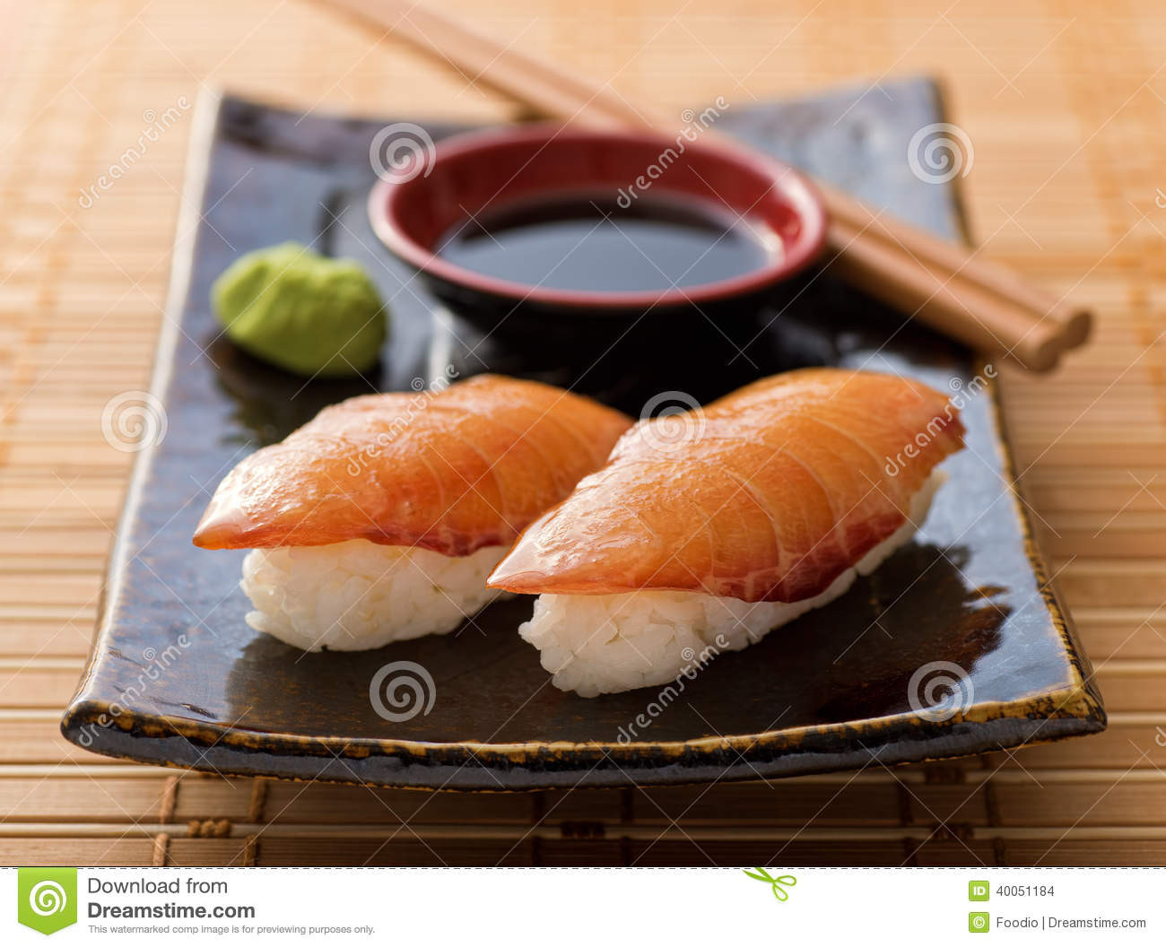 Smoked Salmon Nigiri
 Smoked Salmon Sushi Nigiri stock photo Image of tasty