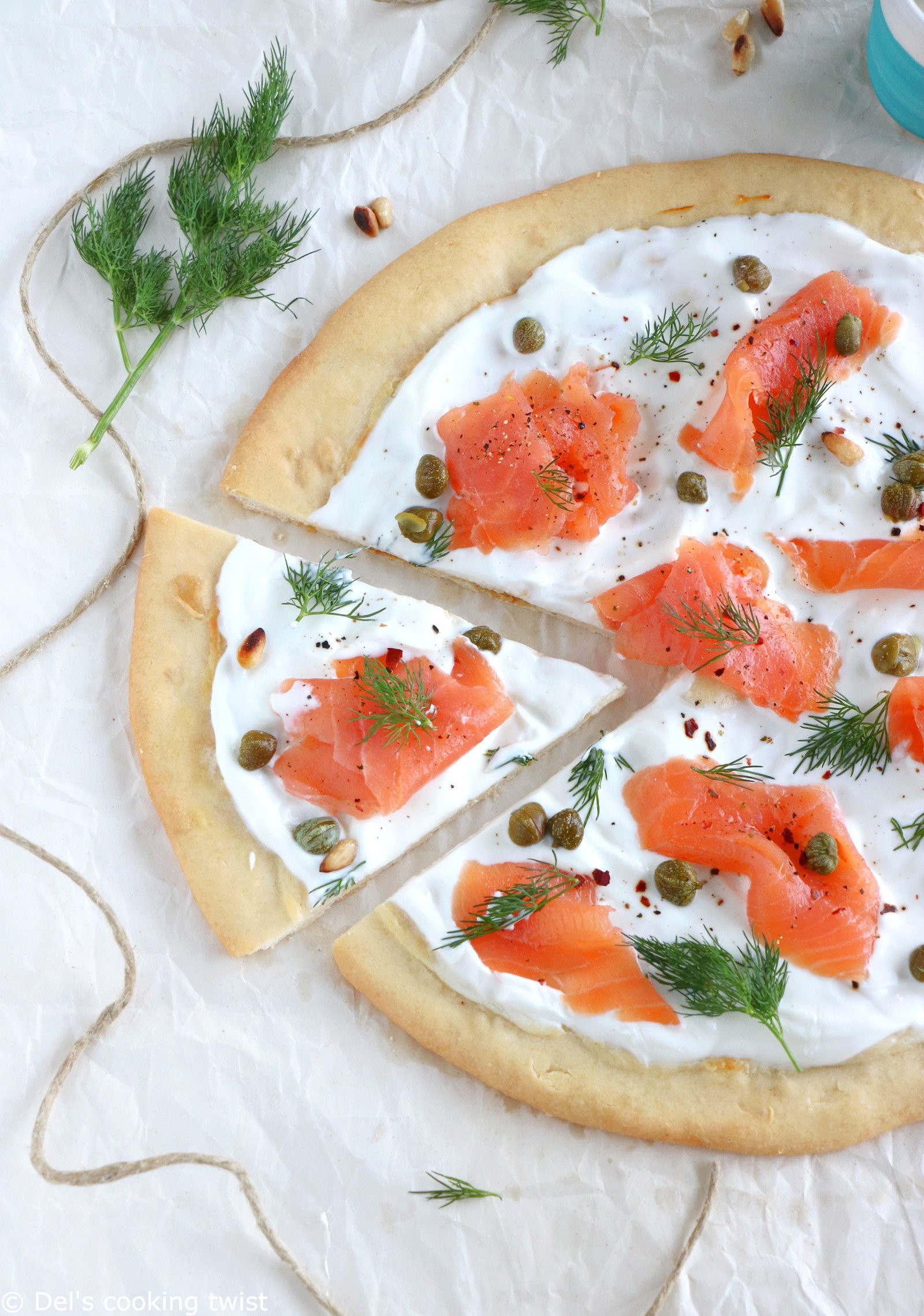 Smoked Salmon Snacks
 Smoked Salmon Pizza with Capers – Del s cooking twist
