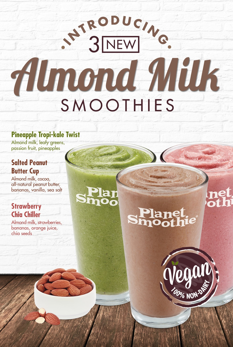 Smoothies With Almond Milk
 Planet Smoothie Launches Dairy Free Smoothies with Almond Milk