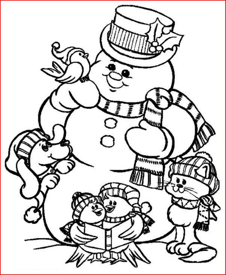Snowman Coloring Pages Printable
 Coloring Pages Christmas Snowman Coloring Pages Free and