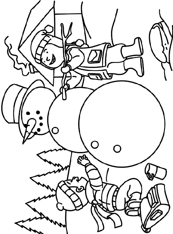 Snowman Coloring Pages Printable
 Making a Snowman Coloring Page