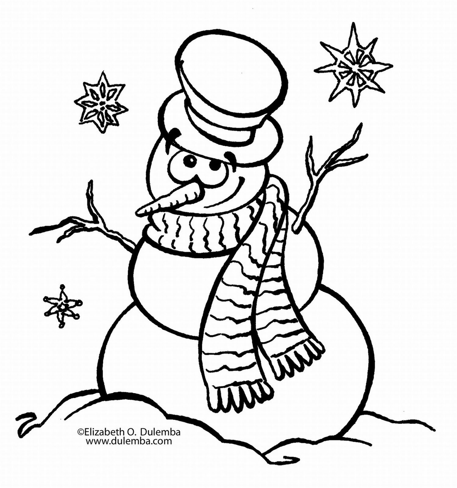 Snowman Coloring Pages Printable
 New Year Coloring Pages