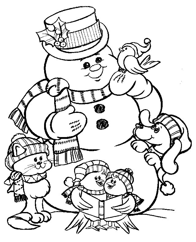 Snowman Coloring Pages Printable
 Free Printable Snowman Coloring Pages For Kids