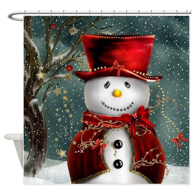 Snowman Kitchen Curtains
 Christmas Snowman Shower Curtain by simpleshopping