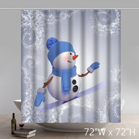 Snowman Kitchen Curtains
 Funny Snowman Waterproof Kitchen Shower Curtains