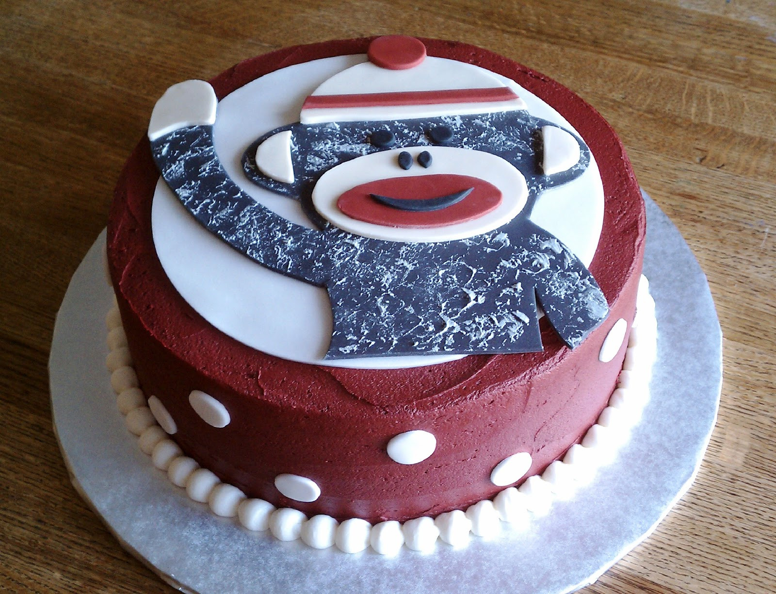 Sock Monkey Birthday Cake
 Simply Sweet Sock Monkey Cake