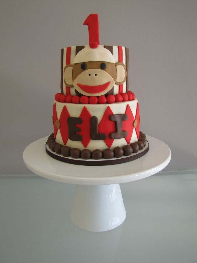 Sock Monkey Birthday Cake
 Sock Monkey Birthday Cake — Children s Birthday Cakes