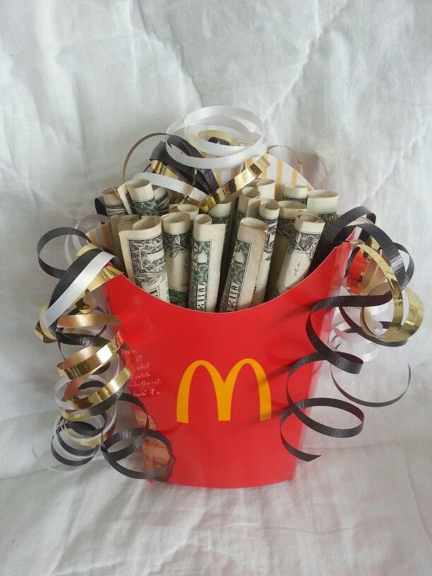 Son Graduation Gift Ideas
 I made "McMoney Fries" as part as my sons graduation t