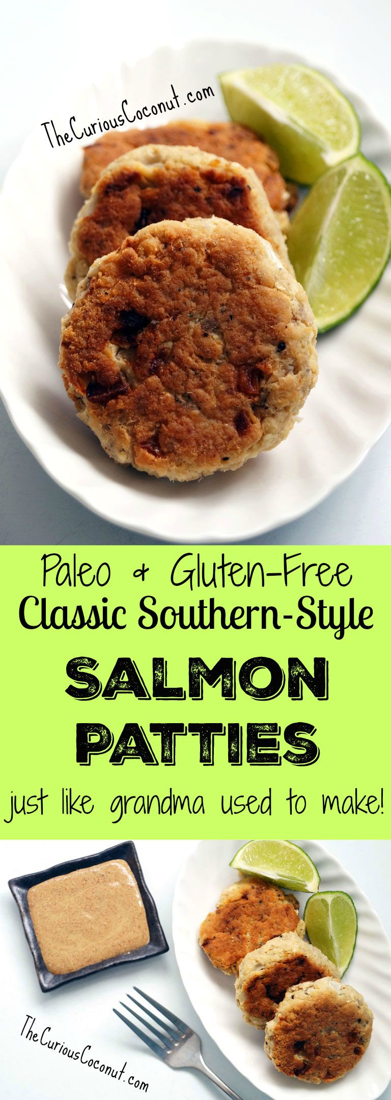 Southern Style Salmon Patties
 Classic Southern Style Salmon Patties Paleo gluten free