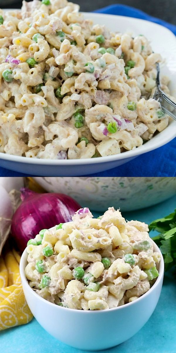 macaroni tuna salad with eggs