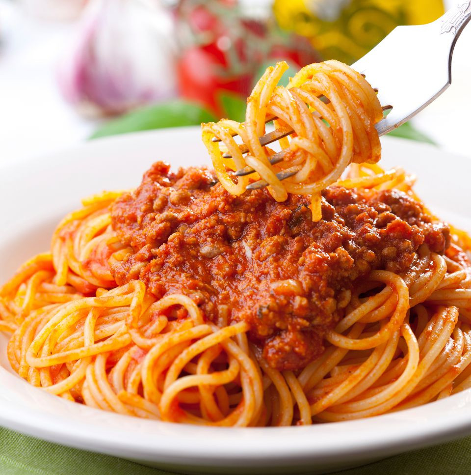 Spaghetti And Meat Sauce
 Hearty Bolognese Style Meat Sauce for Pasta