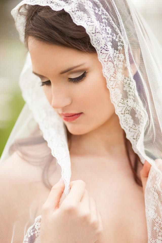 Spanish Mantilla Wedding Veil
 Romantic Boho Wedding Veil Lace And Soft English Net