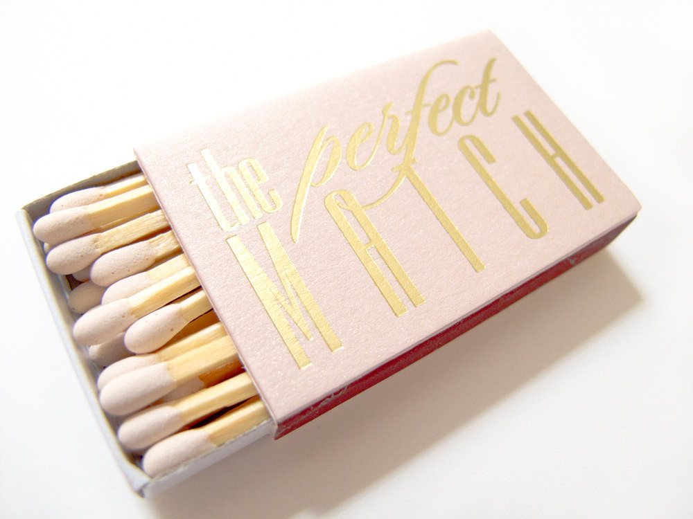 Sparklers Matches Wedding Favors
 The Perfect Match Matchbox Wedding Favors Foil Stamped