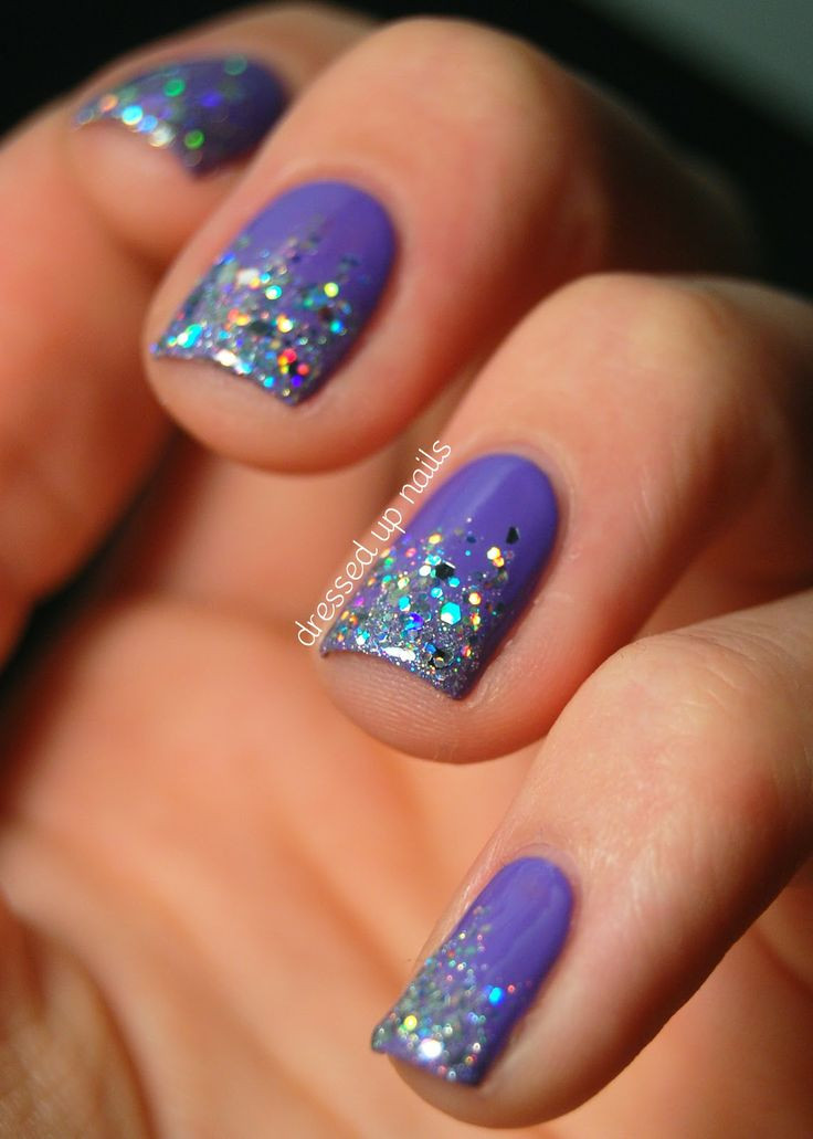 Sparkly Glitter Nails
 Best 25 Purple glitter nails ideas on Pinterest