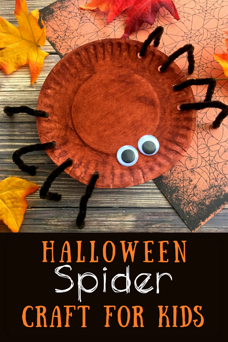 Spider Craft For Kids
 Simple Halloween Spider Plate Craft For Kids