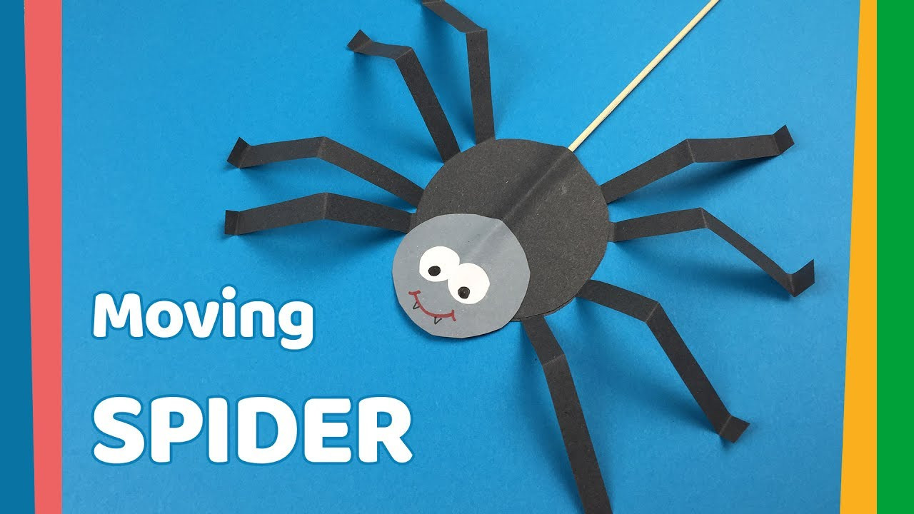 Spider Craft For Kids
 DIY for kids Moving Spider craft