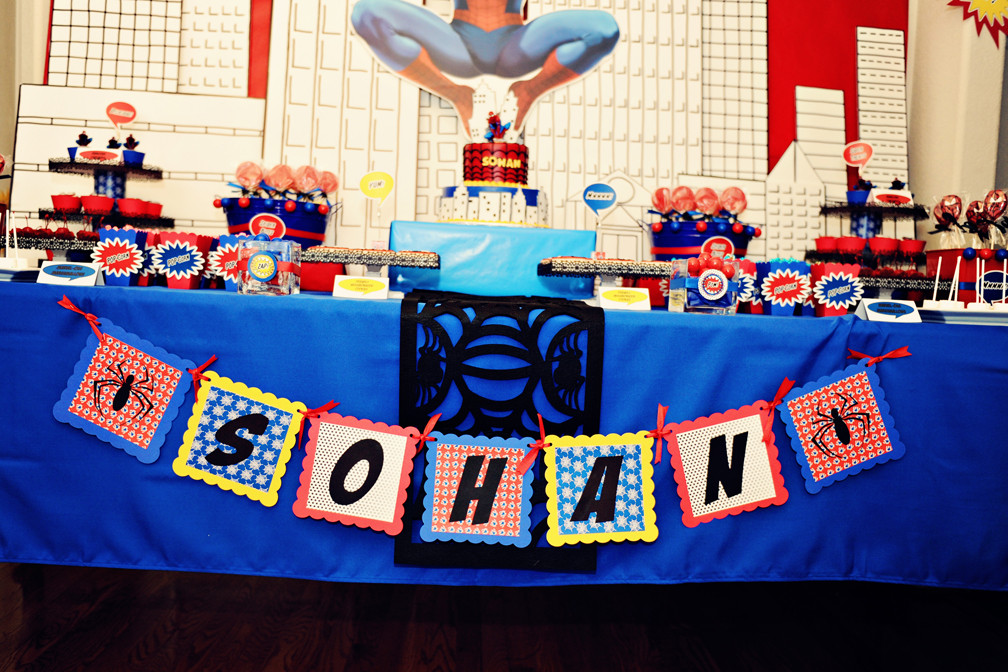Spiderman Birthday Party Decorations
 The Party Wall Spiderman Birthday Party Part 4 Decorations