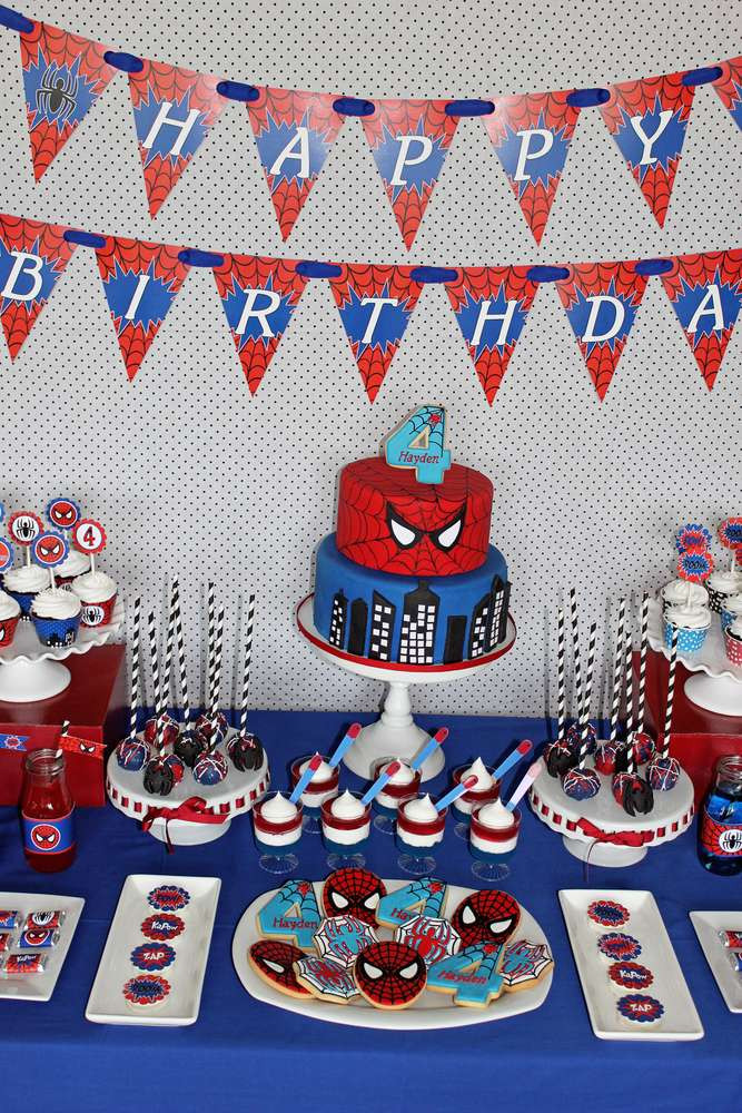 Spiderman Birthday Party Decorations
 Spiderman Birthday Party Ideas 12 of 34
