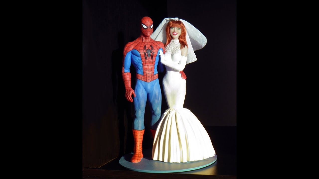Spiderman Wedding Cake Topper
 Spider Man and Mary Jane Watson Custom Wedding Cake Topper