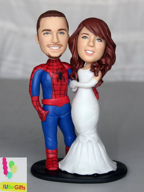 Spiderman Wedding Cake Topper
 HEAD to TOE Personalized Spiderman Wedding Proposal