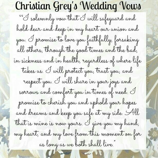 Spiritual Wedding Vows 4566 best Fifty Shades Grey images on Pinterest