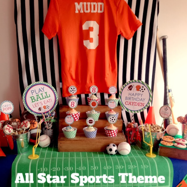Sports Birthday Decorations
 NatalieKMudd All Star Sports BIrthday Party