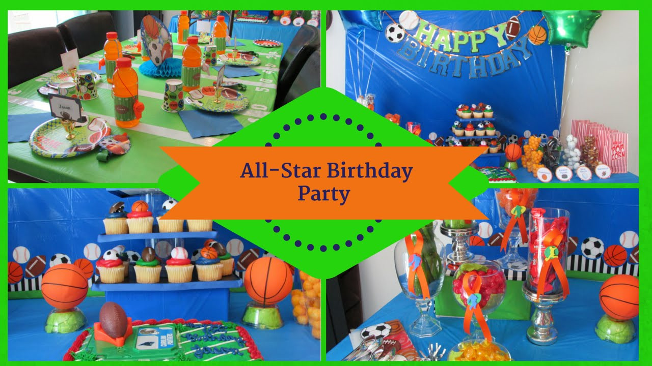 Sports Birthday Decorations
 Sports Allstar Birthday Party Dollar Tree Inspired