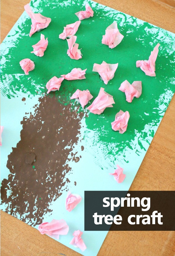 Spring Crafts Preschool
 Flowery Tree Spring Craft for Kids Fantastic Fun & Learning