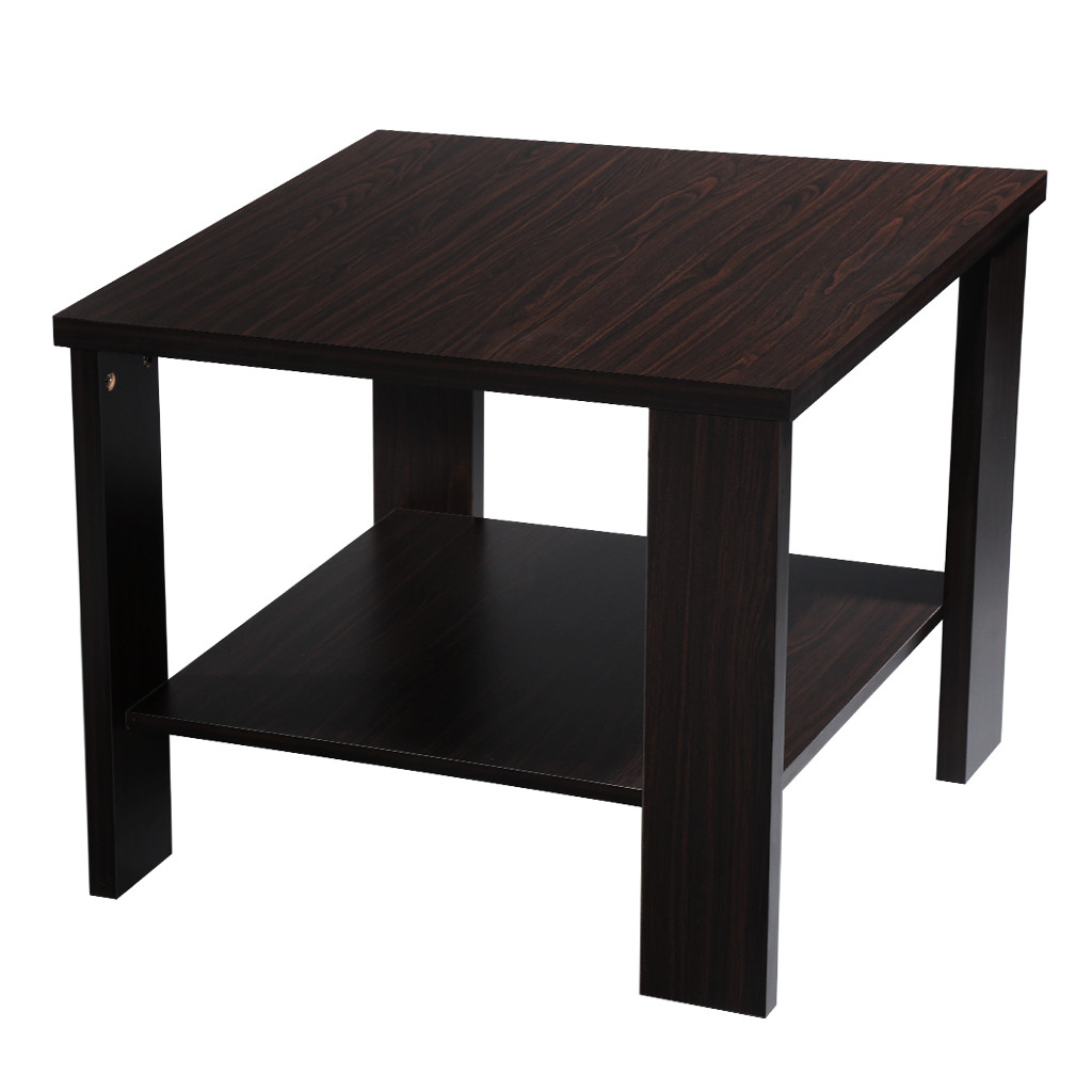 Square Living Room Table
 Modern End Table Square Storage Side Wood Living Room
