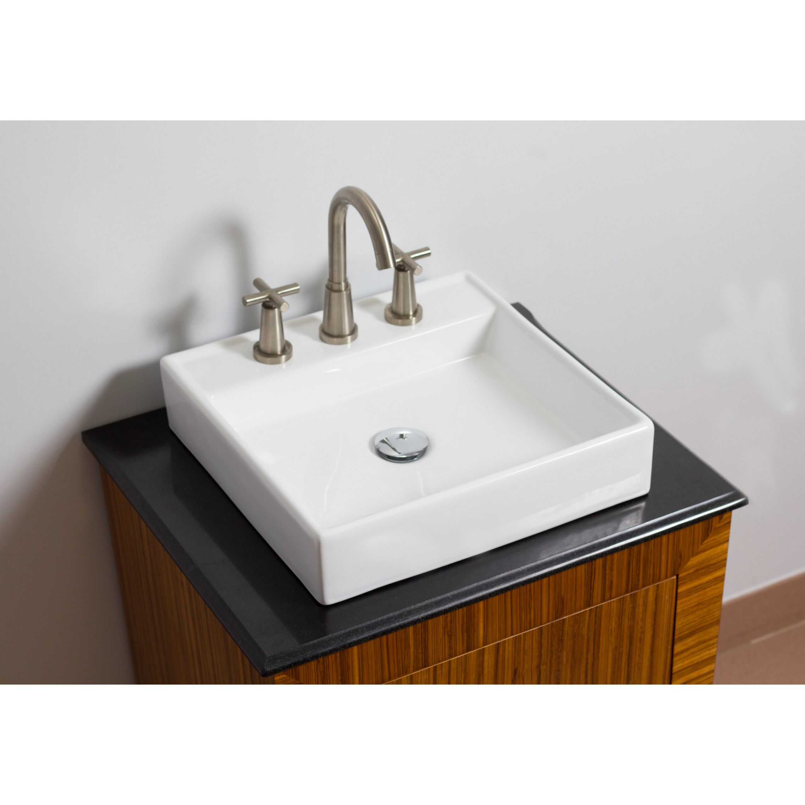 Square Vessel Bathroom Sink
 Wall Mounted Square Vessel Bathroom Sink