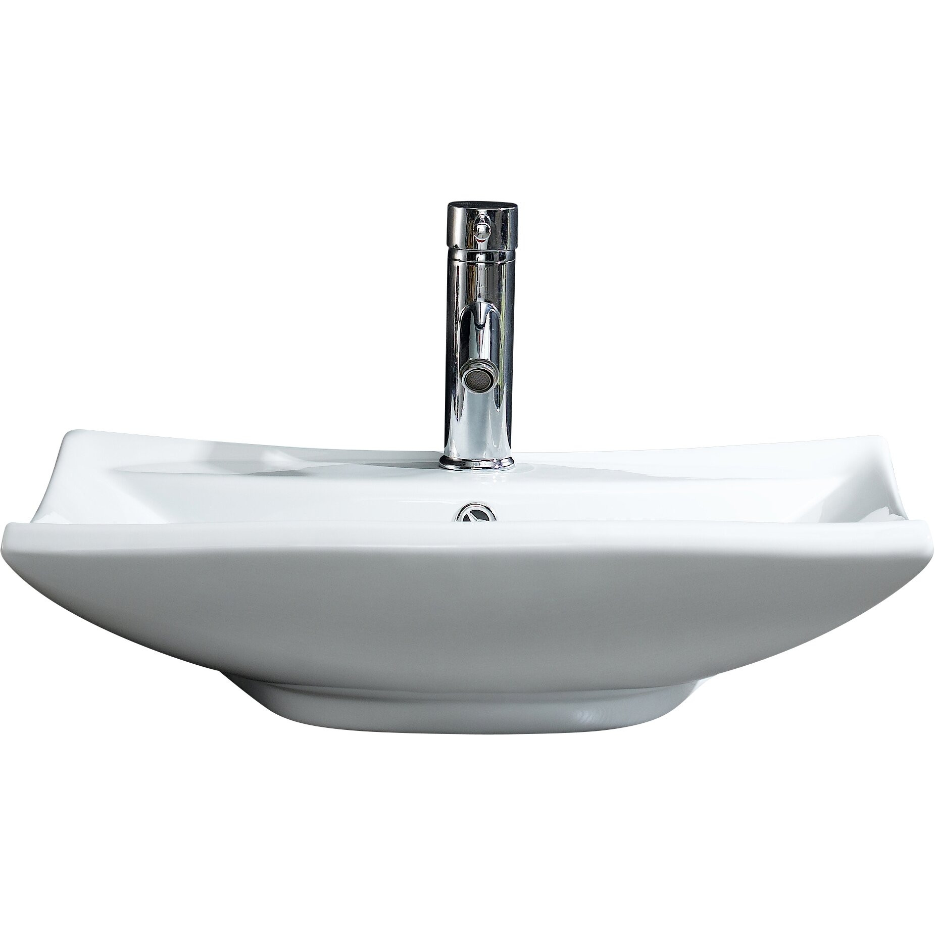Square Vessel Bathroom Sink
 Fine Fixtures Modern Vitreous Square Vessel Sink Vessel