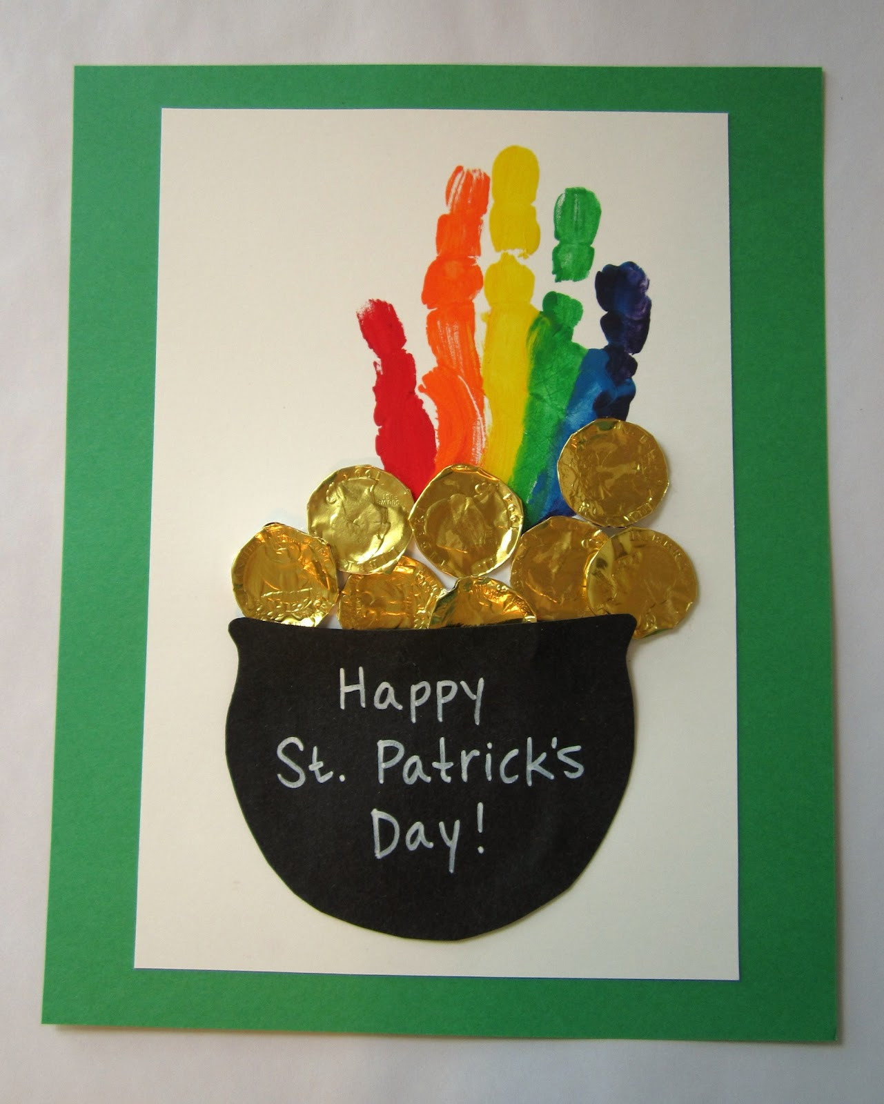 St Patrick Day Craft
 St Patrick s Day Hand Print Rainbow Craft