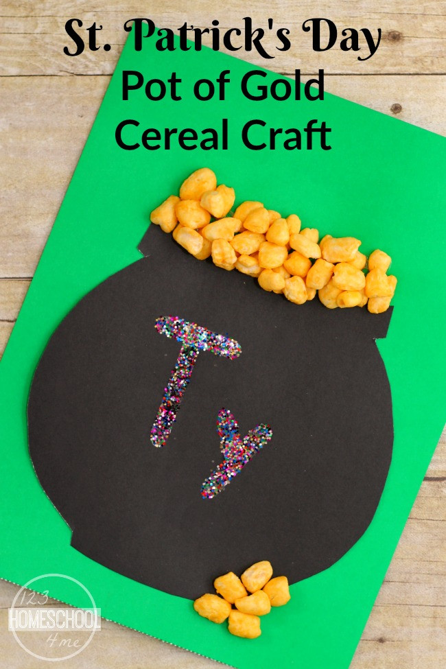 St Patrick Day Crafts For Preschoolers
 St Patrick s Day Pot of Gold Cereal Craft