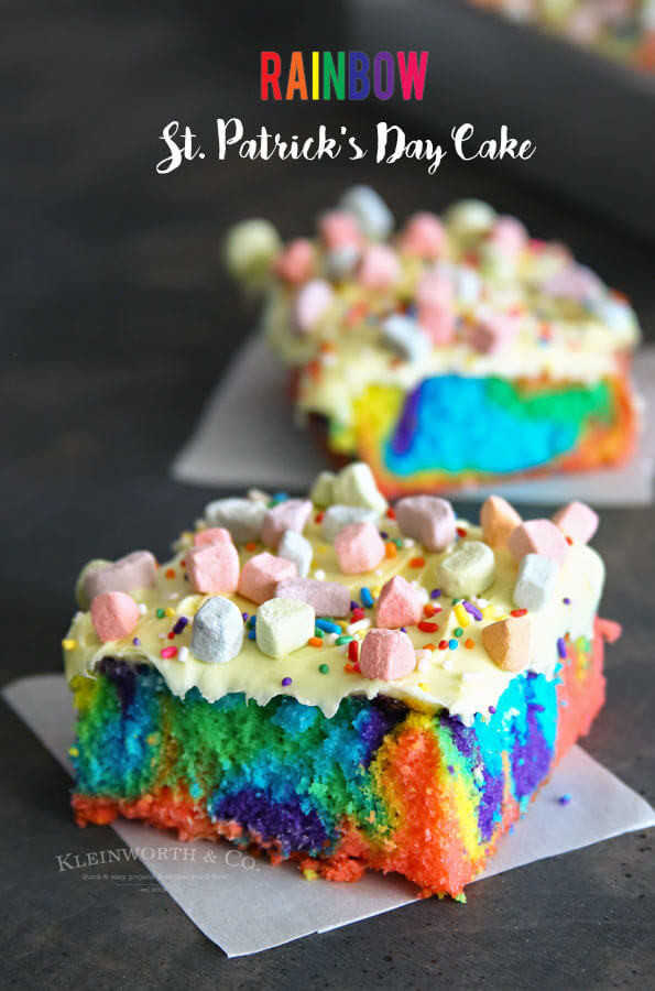 St Patrick's Day Food Recipes
 Rainbow St Patrick s Day Cake Kleinworth & Co