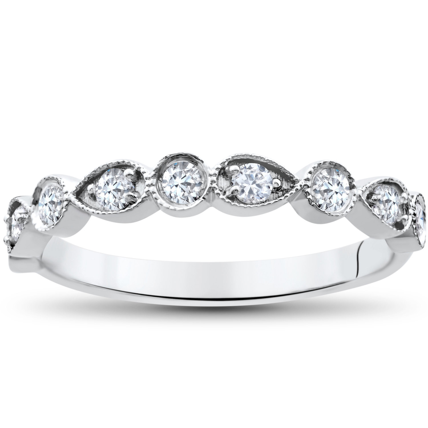 Stackable Diamond Rings
 Stackable Diamond Wedding Ring 1 4Ct 14K White GoldWedding