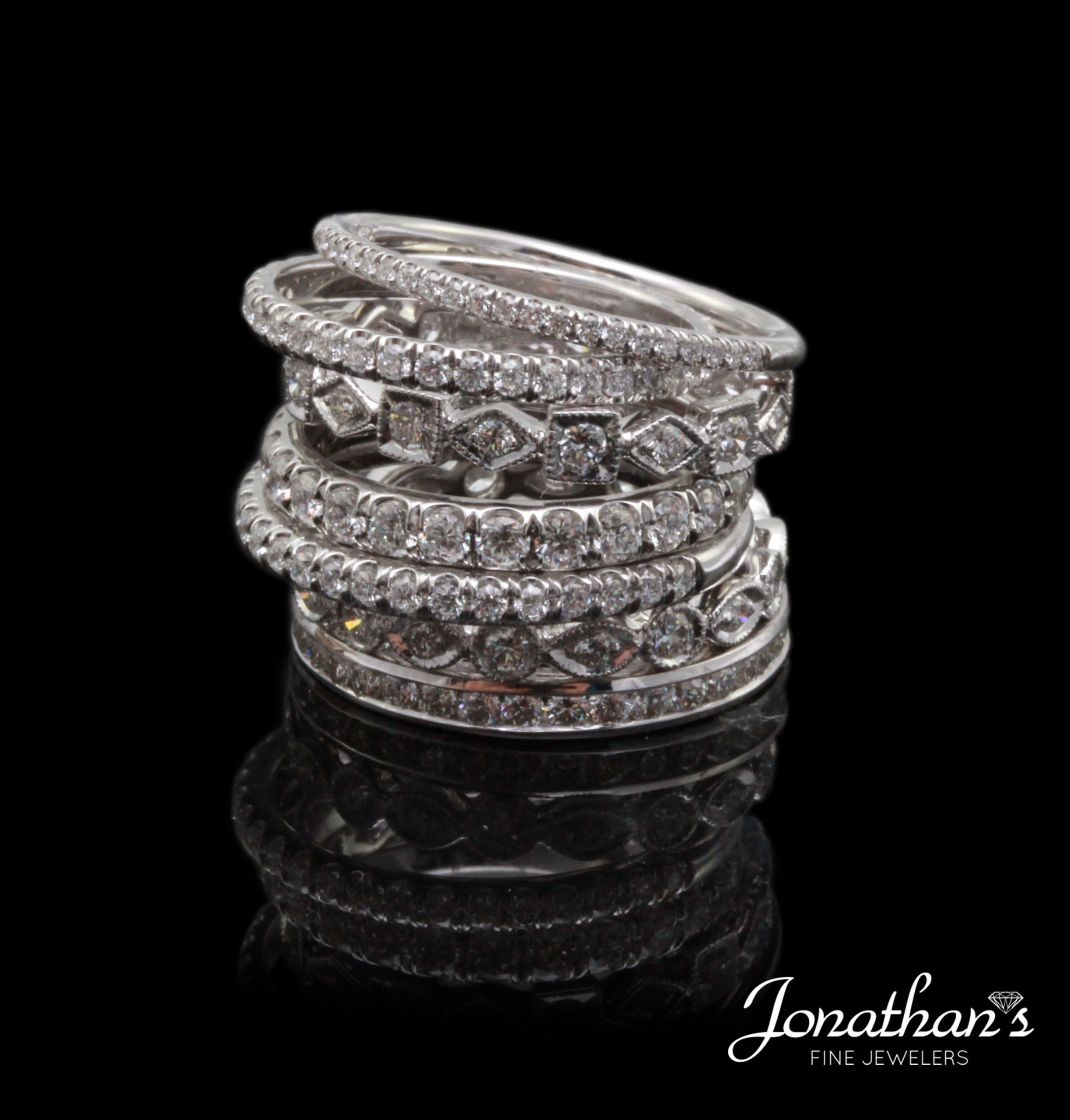 Stackable Diamond Rings
 Jonathan s Fine Jewelers