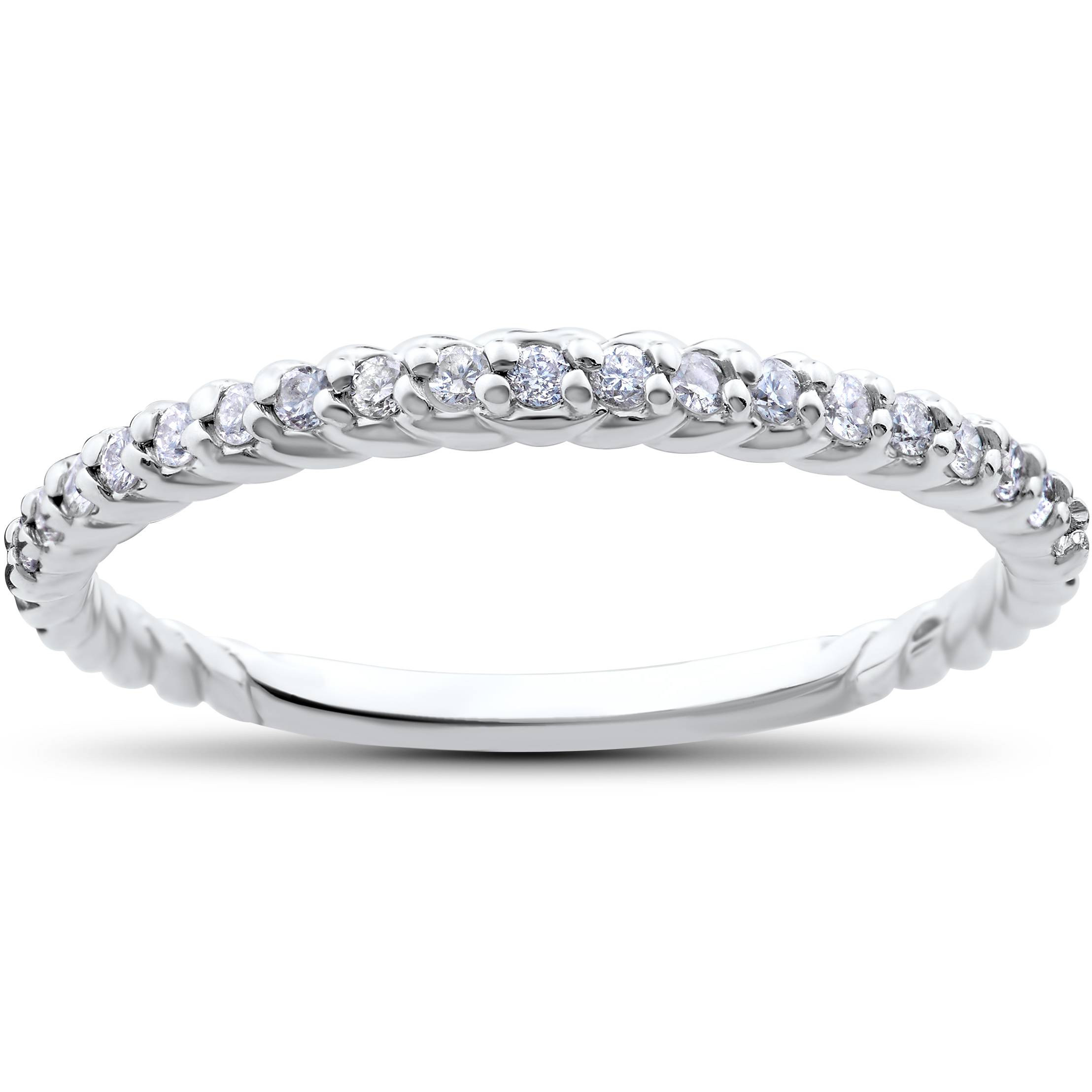 Stackable Diamond Rings
 Stackable Diamond Wedding Ring 1 4ct Braided Anniversary