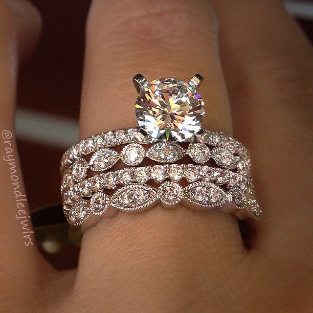 Stackable Diamond Wedding Bands
 Pin on Engagement Rings