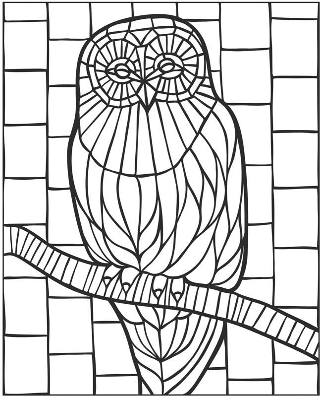 Stained Glass Coloring Books For Adults
 Creative Haven Animal Mosaics Coloring Book By Jessica