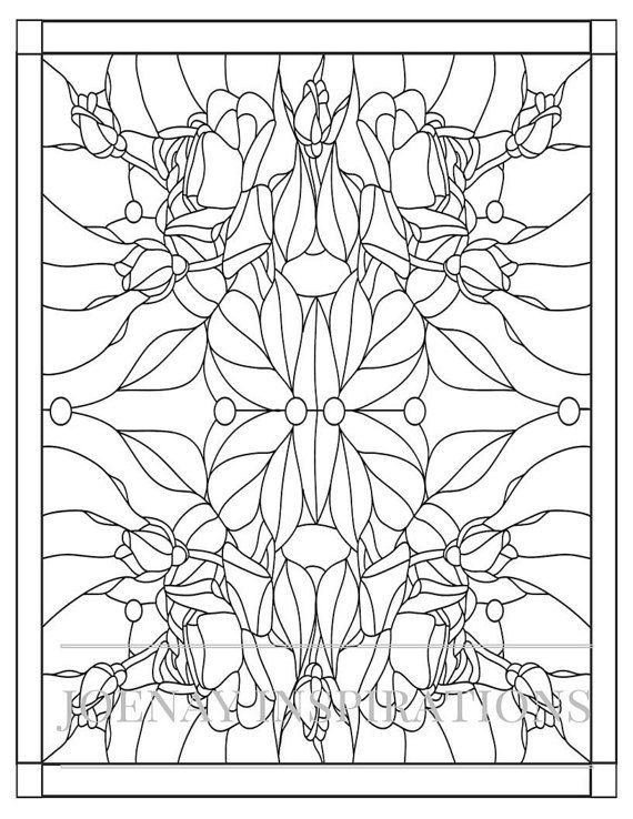 Stained Glass Coloring Books For Adults
 72 best Stained Glass Coloring Pages for Adults images on
