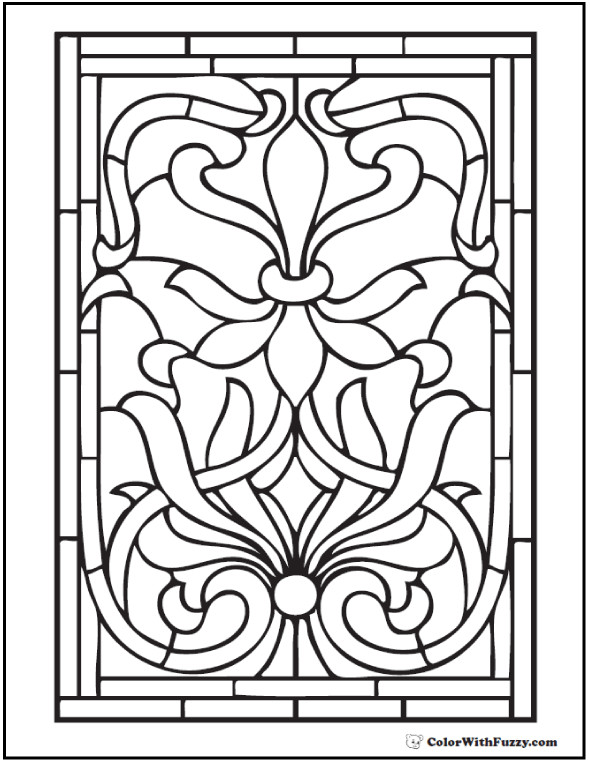 Stained Glass Coloring Books For Adults
 42 Adult Coloring Pages Customize Printable PDFs