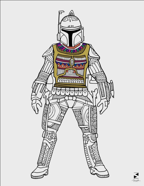 Star Wars Adult Coloring Pages
 Star Wars Coloring Pages Boba Fett Printable Adult coloring