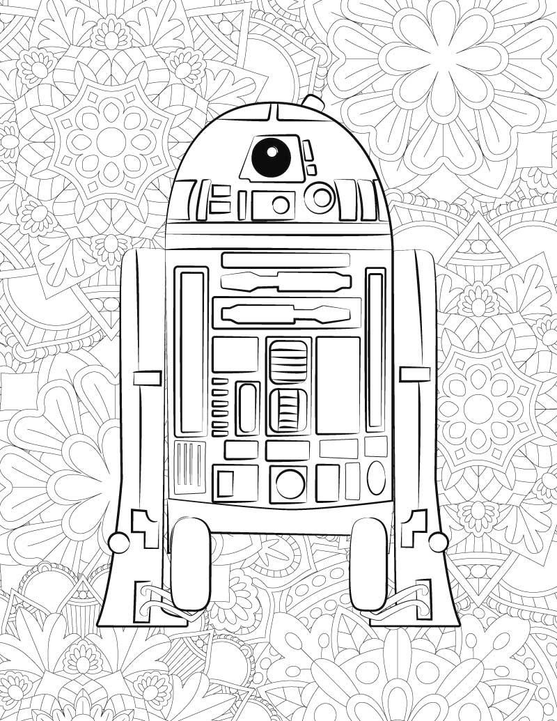 Star Wars Adult Coloring Pages
 FREE Star Wars Printable Coloring Pages BB 8 & C2 B5